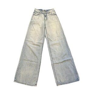 RSQ Jeans Womens Sz 23 Blue High Rise Wide Leg Denim Skater Grunge 90s Y2K Style